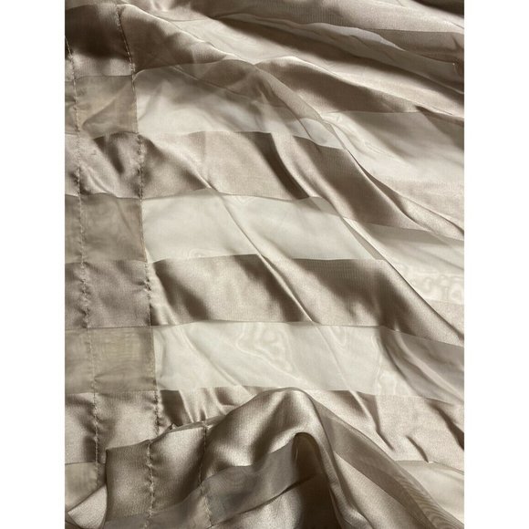 6 Pc Set Better Homes & Gardens Taupe Luxury Curtains Panels Drapes Brown Stripe - Picture 4 of 5